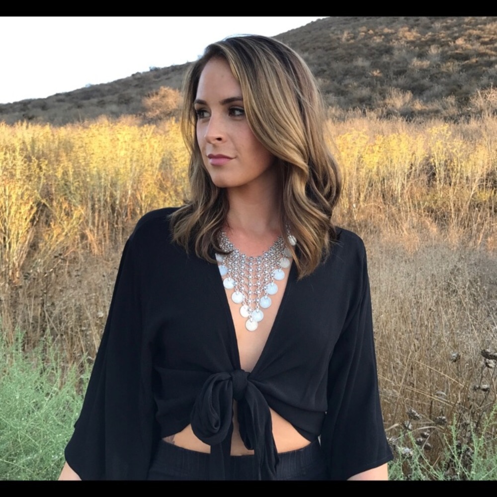 Black tie front top